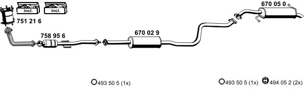 ERNST 150070 Exhaust System